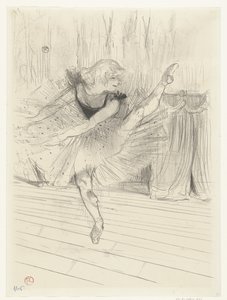 Portrait of Dancer Ida Heath by Henri de Toulouse Lautrec (signed by artist)