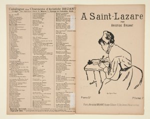 At Saint-Lazare, words and music by Aristide Bruant, cover for sheet music