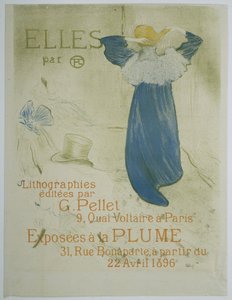 Poster for the Exhibition of the Series Elles by Toulouse-Lautrec at La Plume by Henri de Toulouse Lautrec