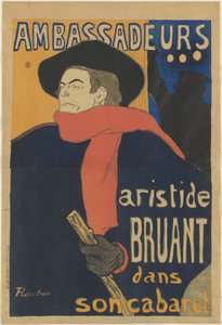 Ambassadeurs: Aristide Bruant, 1892 by Henri de Toulouse Lautrec