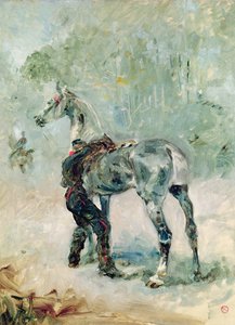 Artilleryman Saddling his Horse