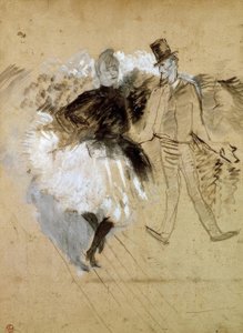 At the Moulin de la Galette. La Goulue and Valentin the Boneless by Henri de Toulouse Lautrec
