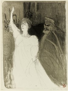 Bartet and Mounet-Sully, in Antigone by Henri de Toulouse Lautrec