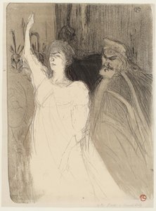 Bartet and Mounet-Sully in Antigone by Henri de Toulouse Lautrec