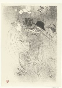 Visitors in Café Moulin Rouge by Henri de Toulouse Lautrec