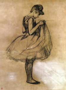 Dancer Adjusting Her Tights by Henri de Toulouse Lautrec