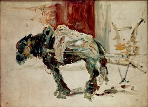 Daught Horse to Celeyran by Henri de Toulouse Lautrec