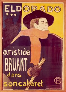 Eldorado, Aristide Bruant in his nightclub by Henri de Toulouse Lautrec