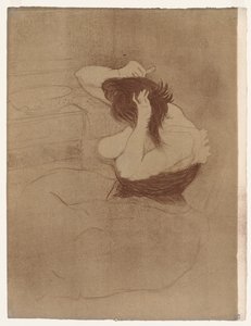 Elles: Woman Combing Her Hair by Henri de Toulouse Lautrec