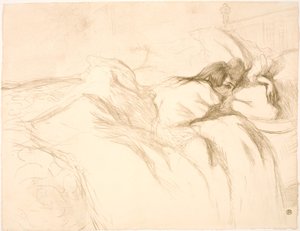 Reclining Woman, Awakening by Henri de Toulouse Lautrec