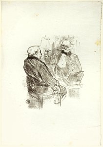 Georges Clemenceau and the Optometrist, Mayer, from Au Pied du Sinaï by Henri de Toulouse Lautrec