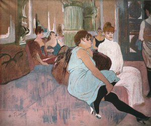 In the Salon at the Rue des Moulins, 1894, 1952 by Henri de Toulouse Lautrec