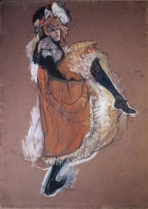 Jane Avril Dancing by Henri de Toulouse Lautrec