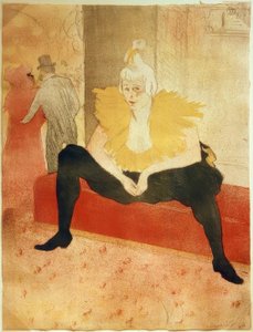 The Clowness, Seated by Henri de Toulouse Lautrec