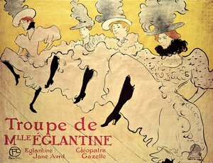La Troupe de Mademoiselle Eglantine, 1895 by Henri de Toulouse Lautrec