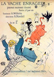 The Enraged Cow, 1896 by Henri de Toulouse Lautrec
