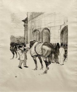 The Paddock by Henri de Toulouse Lautrec
