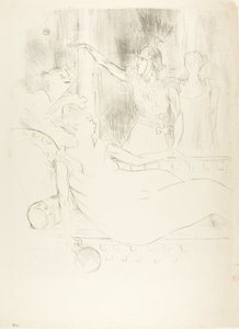Madame Simon-Girard, Brasseur and Guy in La belle Hélène by Henri de Toulouse Lautrec