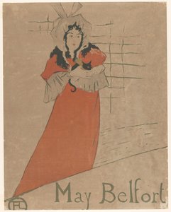 May Belfort with a Cat in Her Arms by Henri de Toulouse Lautrec