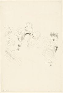 Menu Card for Adrien Hébrard by Henri de Toulouse Lautrec