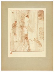 On the Stage, plate one from Yvette Guilbert by Henri de Toulouse Lautrec