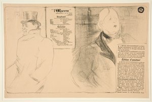 Oscar Wilde and Romain Coolus by Henri de Toulouse Lautrec
