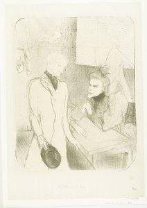Portrait of Actress Marthe Brandès and Actor Charles le Bargy in the Play Les Cabotins by Henri de Toulouse Lautrec