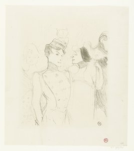 Portrait of Actresses Marcelle Lender and Eve Lavallière in a Revue at the Théâtre des Variétés by Henri de Toulouse Lautrec