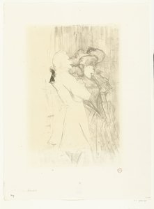 Portrait of Singer Marcelle Lender and Singer Numa Auguez in Operetta La Chanson de Fortunio by Henri de Toulouse Lautrec