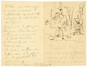 Princeteau and Lautrec by Henri de Toulouse Lautrec