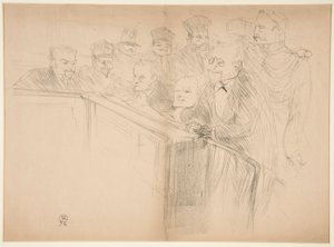The Arton Trial (first plate) by Henri de Toulouse Lautrec