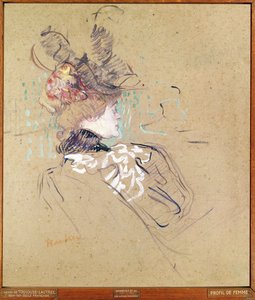 Profile of a woman, 1896 by Henri de Toulouse Lautrec