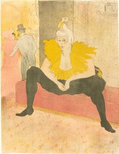 Seated Clowness by Henri de Toulouse Lautrec