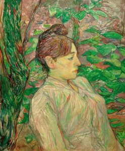 Under the Greenery (Woman Sitting in a Garden)