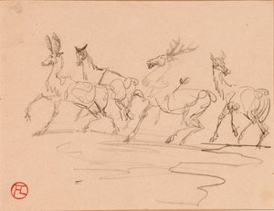 Stags and Hinds by Henri de Toulouse Lautrec
