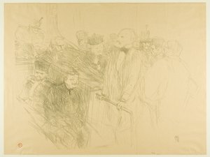 The Arton Trial, Ribot Giving Evidence (second plate) by Henri de Toulouse Lautrec