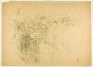 The Arton Trial, Ribot Giving Evidence (second plate) by Henri de Toulouse Lautrec