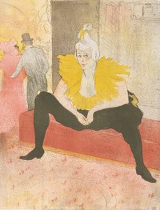 The Seated Clowness Mademoiselle Cha-u-ka-o from the Series Elles by Henri de Toulouse Lautrec