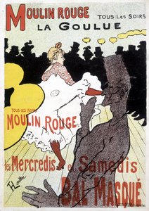 Toulouse Lautrec Poster for Moulin Rouge and La Goulue by Henri de Toulouse Lautrec