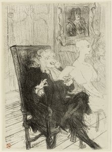 Truffier and Moreno, in Les Femmes Savantes by Henri de Toulouse Lautrec