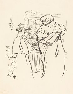 Two Women before a Mirror by Henri de Toulouse Lautrec