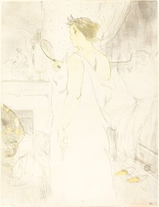 Woman at the Mirror by Henri de Toulouse Lautrec