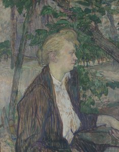 Woman seated in a Garden by Henri de Toulouse Lautrec