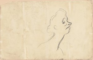 Yvette Guilbert (recto) Three-Quarter Length Study of Yvette Guilbert (verso) by Henri de Toulouse Lautrec