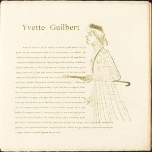Yvette Guilbert by Henri de Toulouse Lautrec