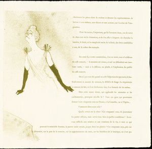 Yvette Guilbert by Henri de Toulouse Lautrec