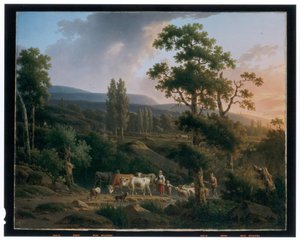 A Pair of Landscapes by Henricus Josephus Antoniessen