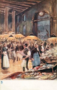 Old London: Billingsgate Market, Early Morning