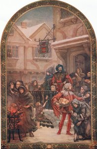 Sir Richard Whittington distributing charity, illustration from 