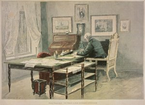 Prince Bismarck in his study at Friedrichsruh